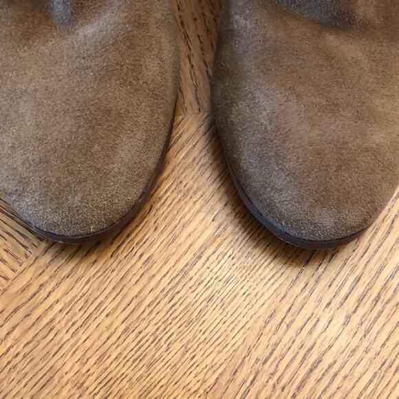 Violet & Red Jordy Brown Leather Suede Wedge Slouch Boots Size 9 - Picture 8 of 9